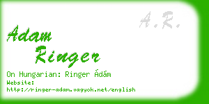 adam ringer business card
